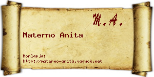 Materno Anita névjegykártya